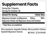 ELEMENTAL HEALTH SCIENCES MAGNESIUM COMPLEX SUPPLEMENT FACTS IMAGE AVAILABLE EXCLUSIVELY AT NUTRISHOP