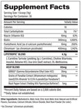 STANCE SUPPLEMENTS LIPOTROPIC HEAT SUPPLEMENT FACTS IMAGE AVAILABLE EXCLUSIVELY AT NUTRISHOP