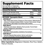 KATALYST NUTRACEUTICALS DETOXIN SUPPLEMENT FACTS IMAGE AVAILABLE EXCLUSIVELY AT NUTRISHOP