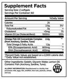 TRAILHEAD NUTRITION MULTI-SOURCE OMEGA-3 SUPPLEMENT FACTS IMAGE AVAILABLE EXCLUSIVELY AT NUTRISHOP